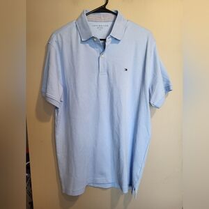 Tommy Hilfiger Men's Sky Blue Polo Shirt, Size Large